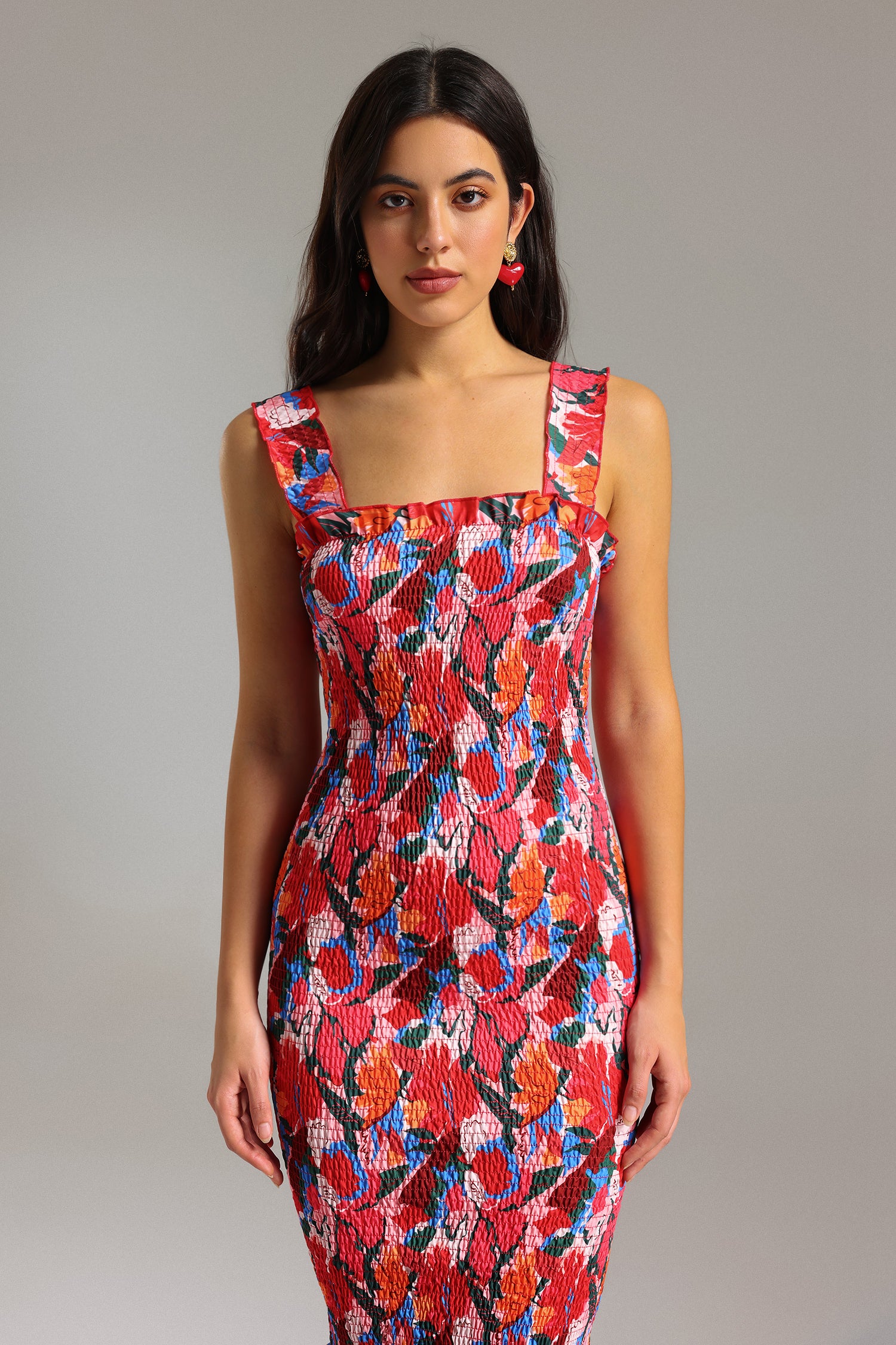 Yoka Bodycon Printed Midi Dress