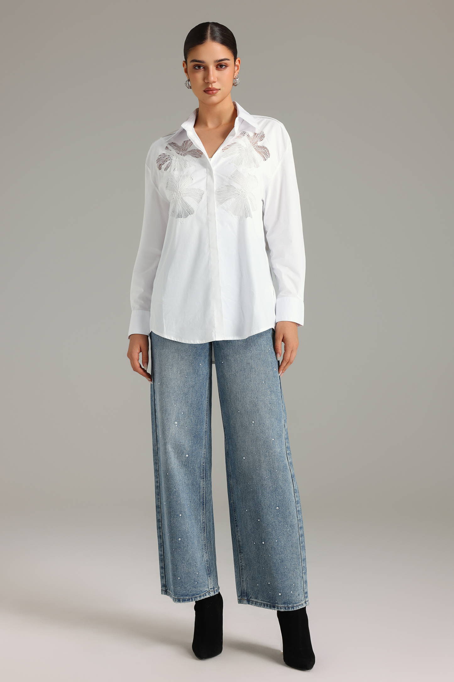 Zainab Flower Lace Shirt