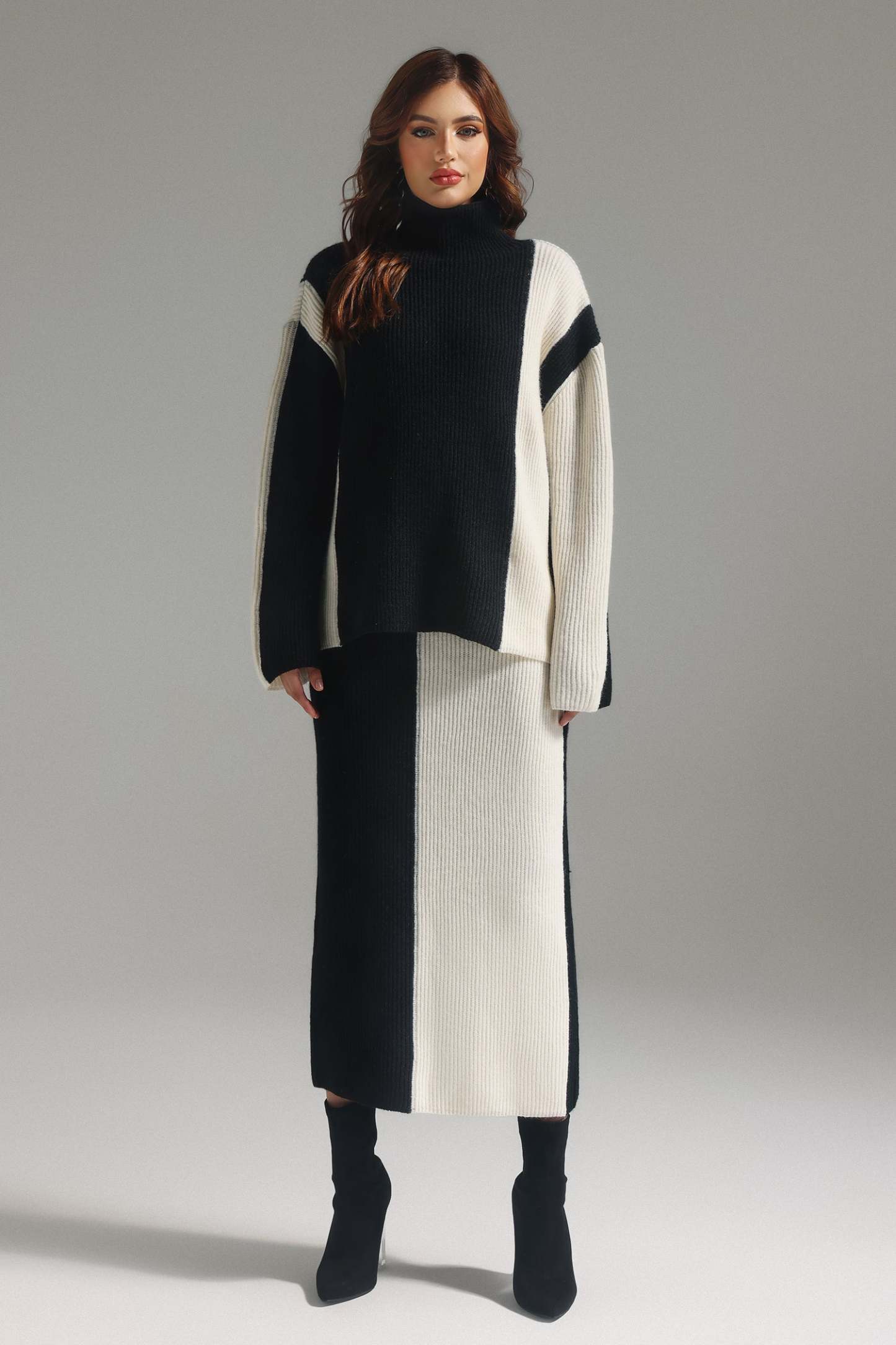 Zoe Highneck Sweater Set