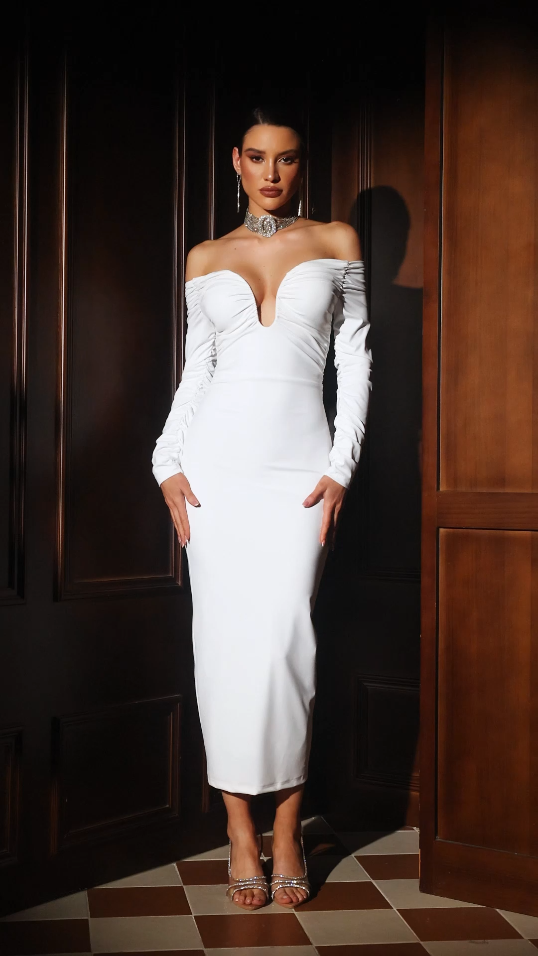 Katelyn Long Sleeves Off Shoulder Maxi Dress