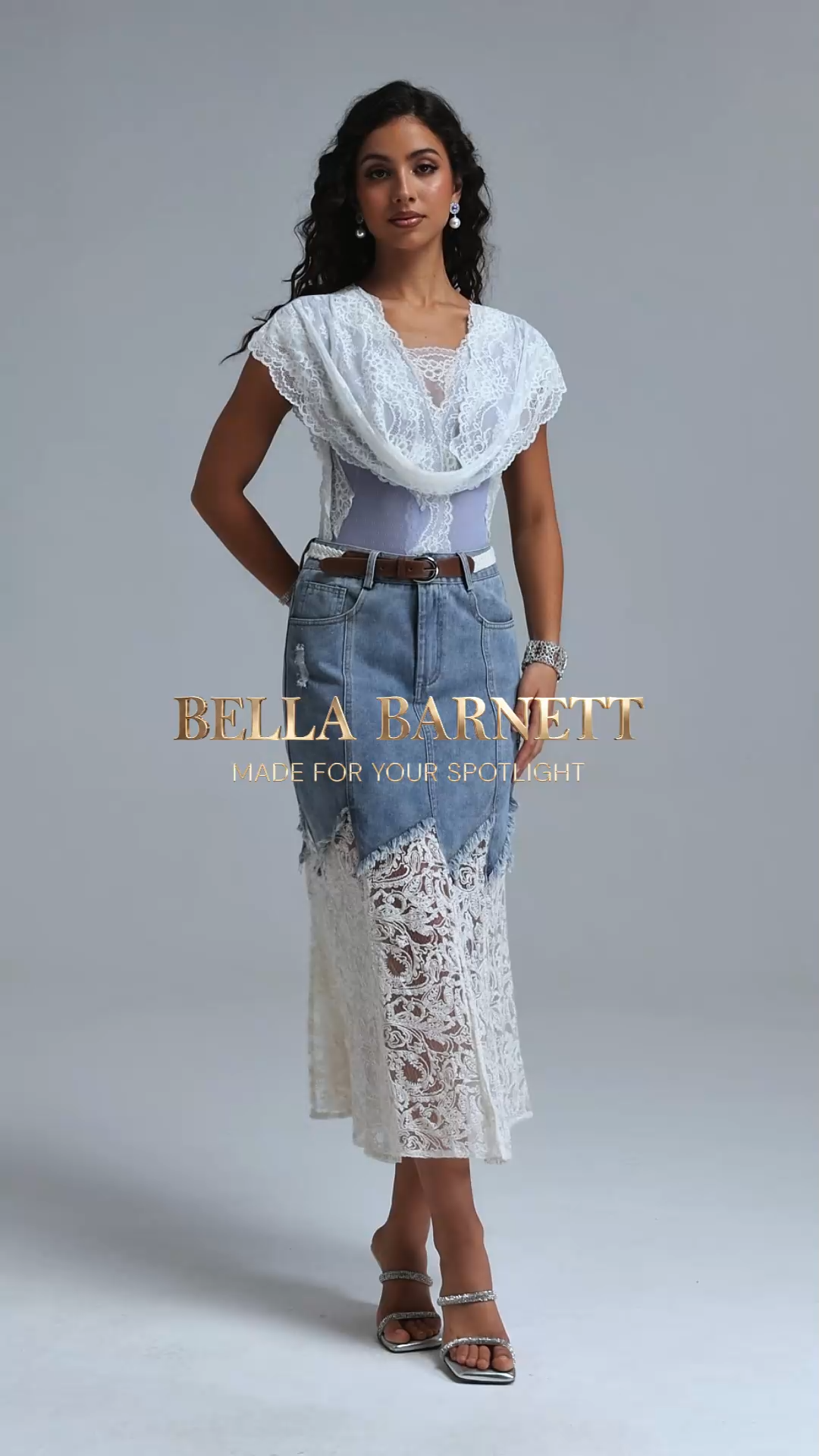 Salama Chic Tailored Lace Trimmed Bodysuit Or Skirt