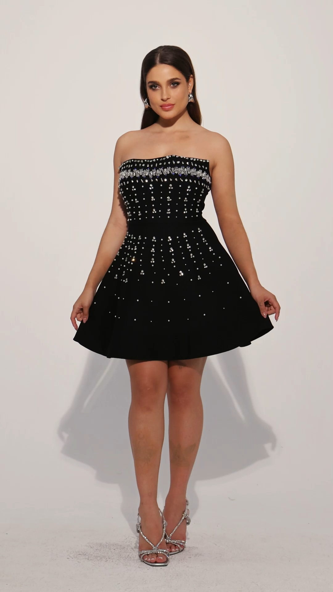 Kalic Strapless Diamond Bandage Mini Dress