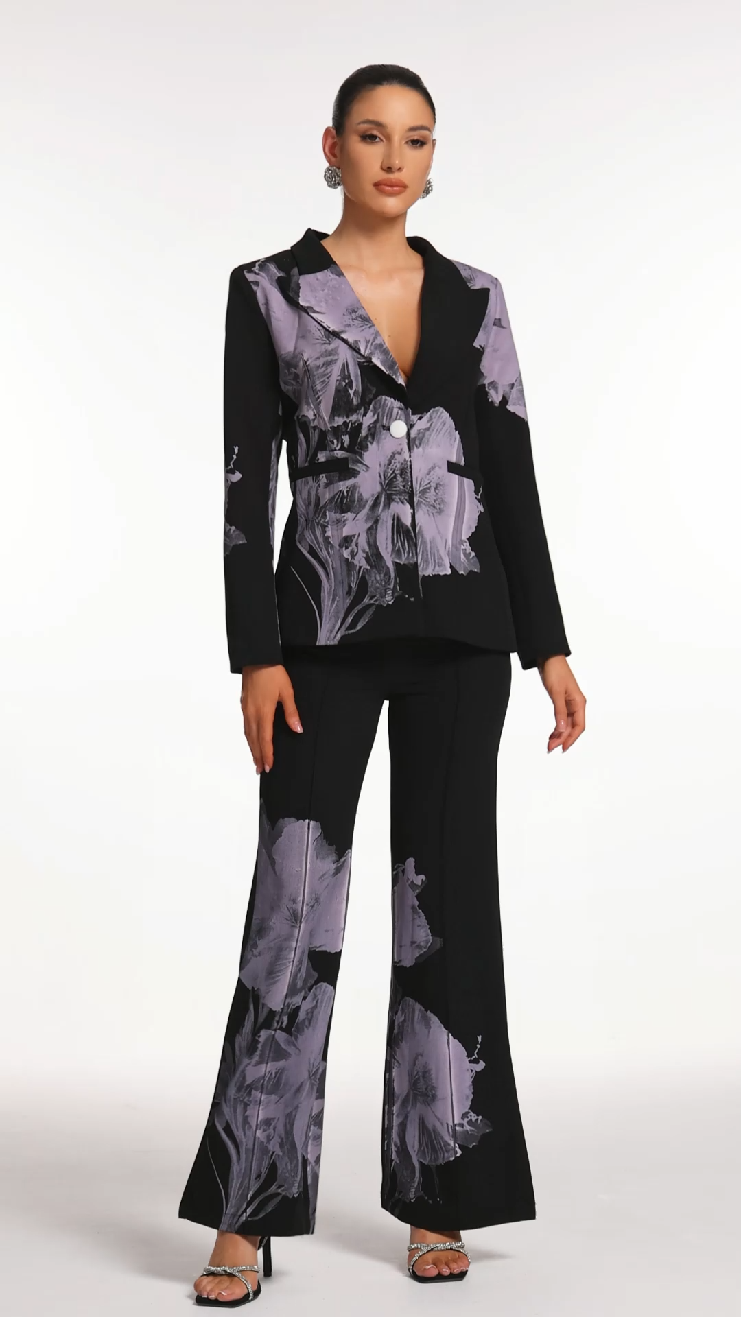 Garina Asymetric Floral Print Suit – Bellabarnett Garina Asymetric Floral Print Suit – Bellabarnett