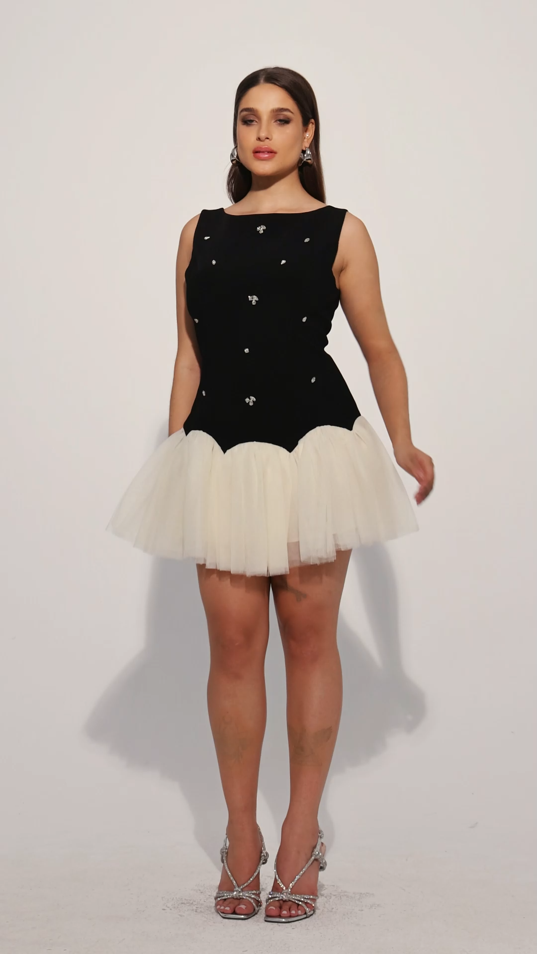 Salamo Sleeveless Diamond Mini Dress