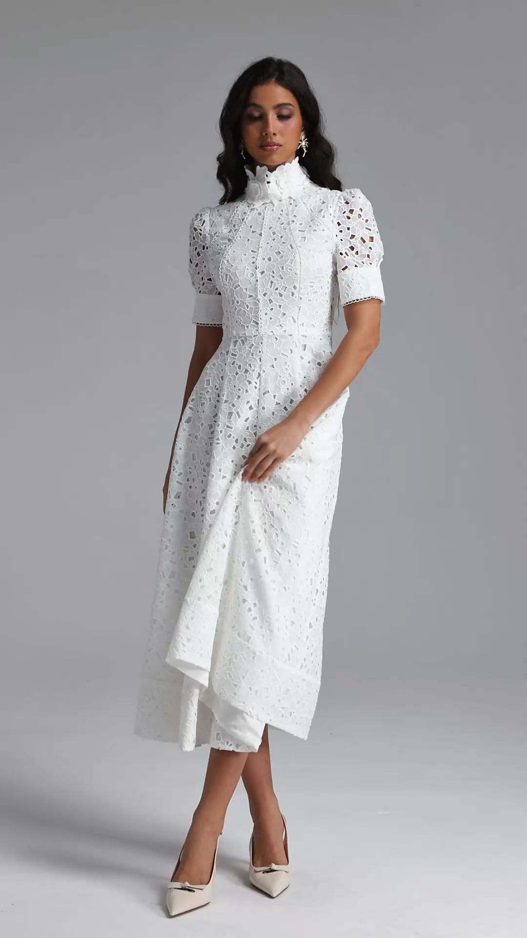 Kitsu Short Sleeve Midi Dress