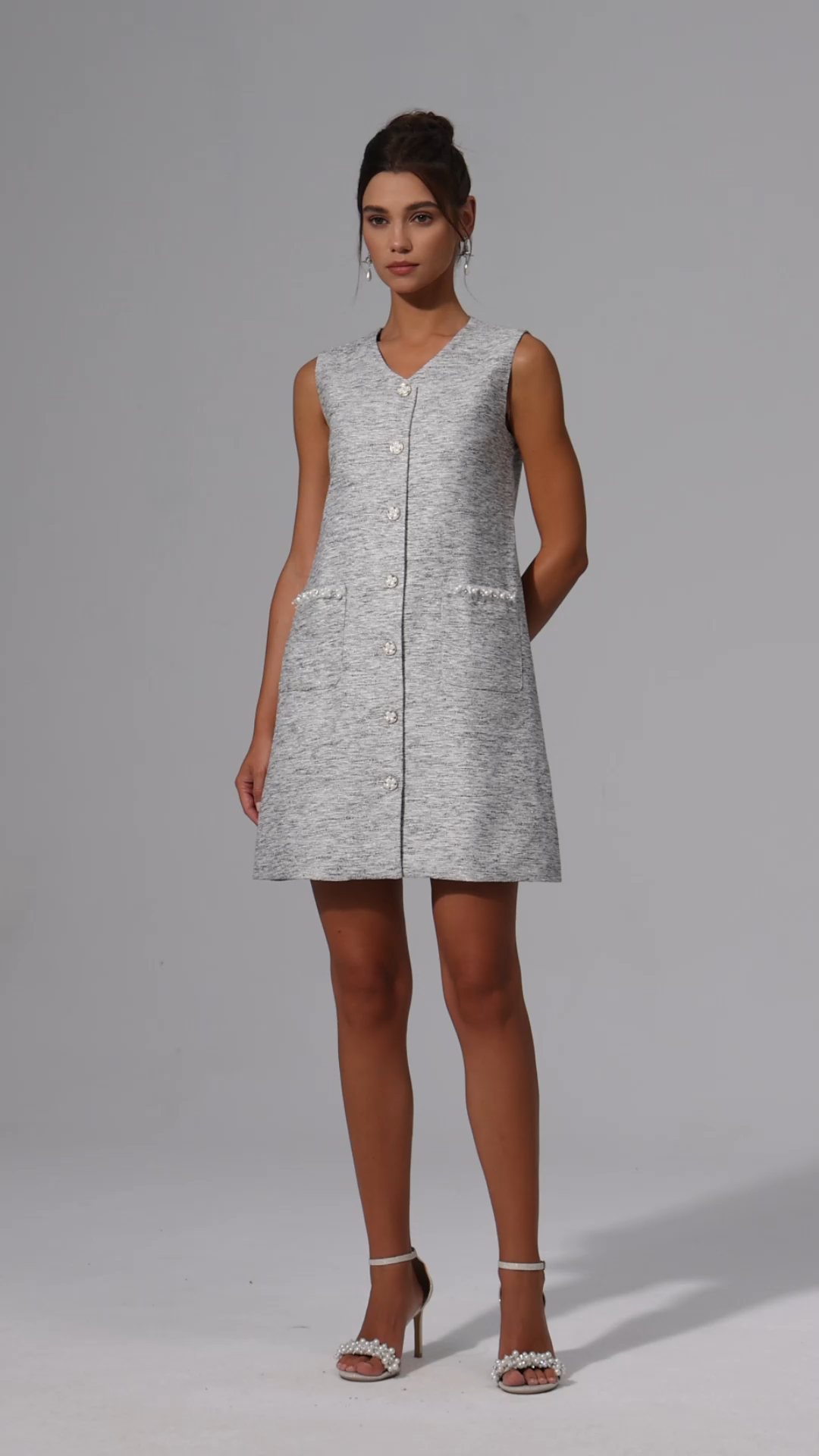 Giacinta V-Neck Sleeveless Mini Dress