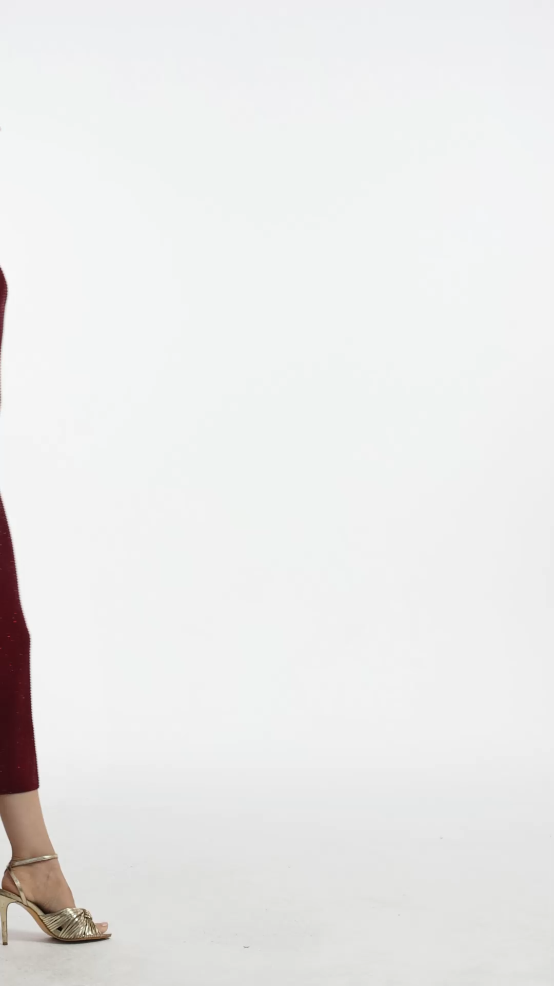 Liaci Romantic Contour Halter Crystal Maxi Dress