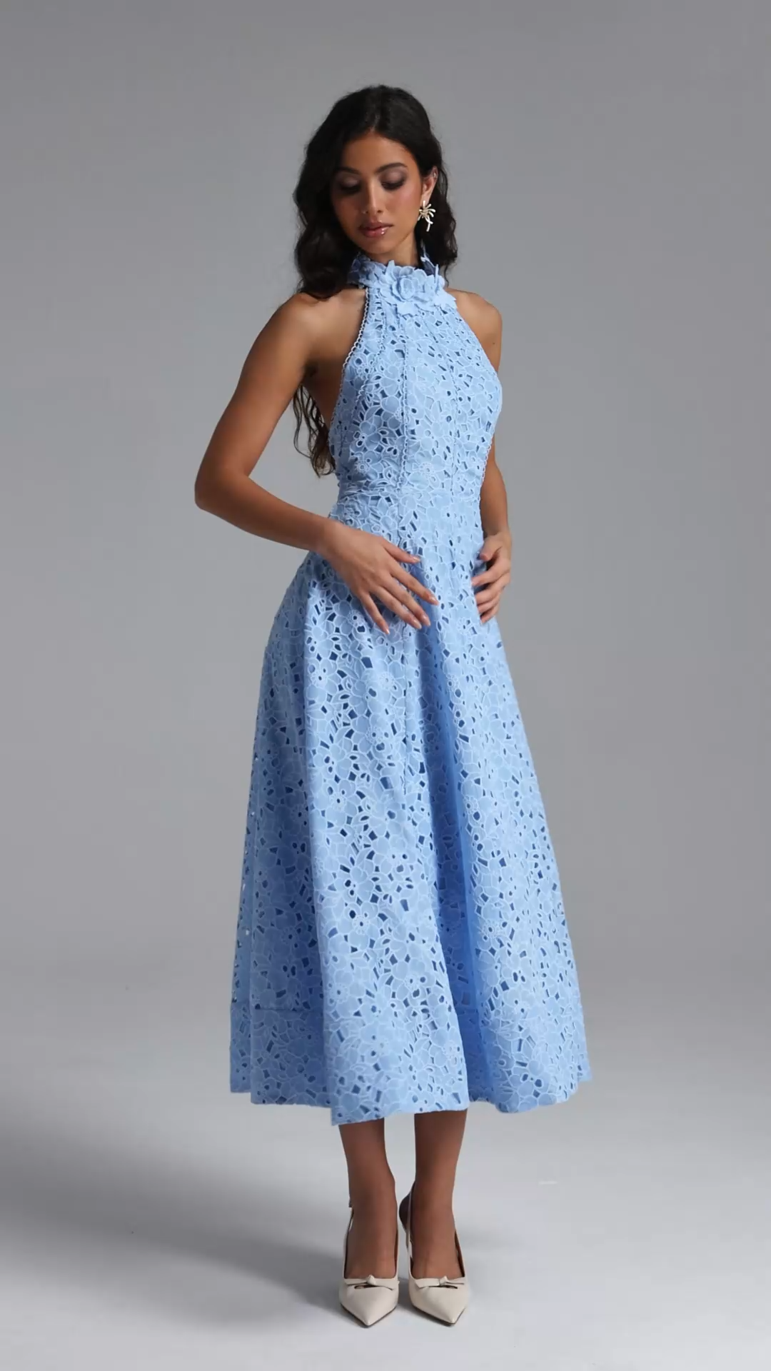 Nuvola Halter Midi Dress
