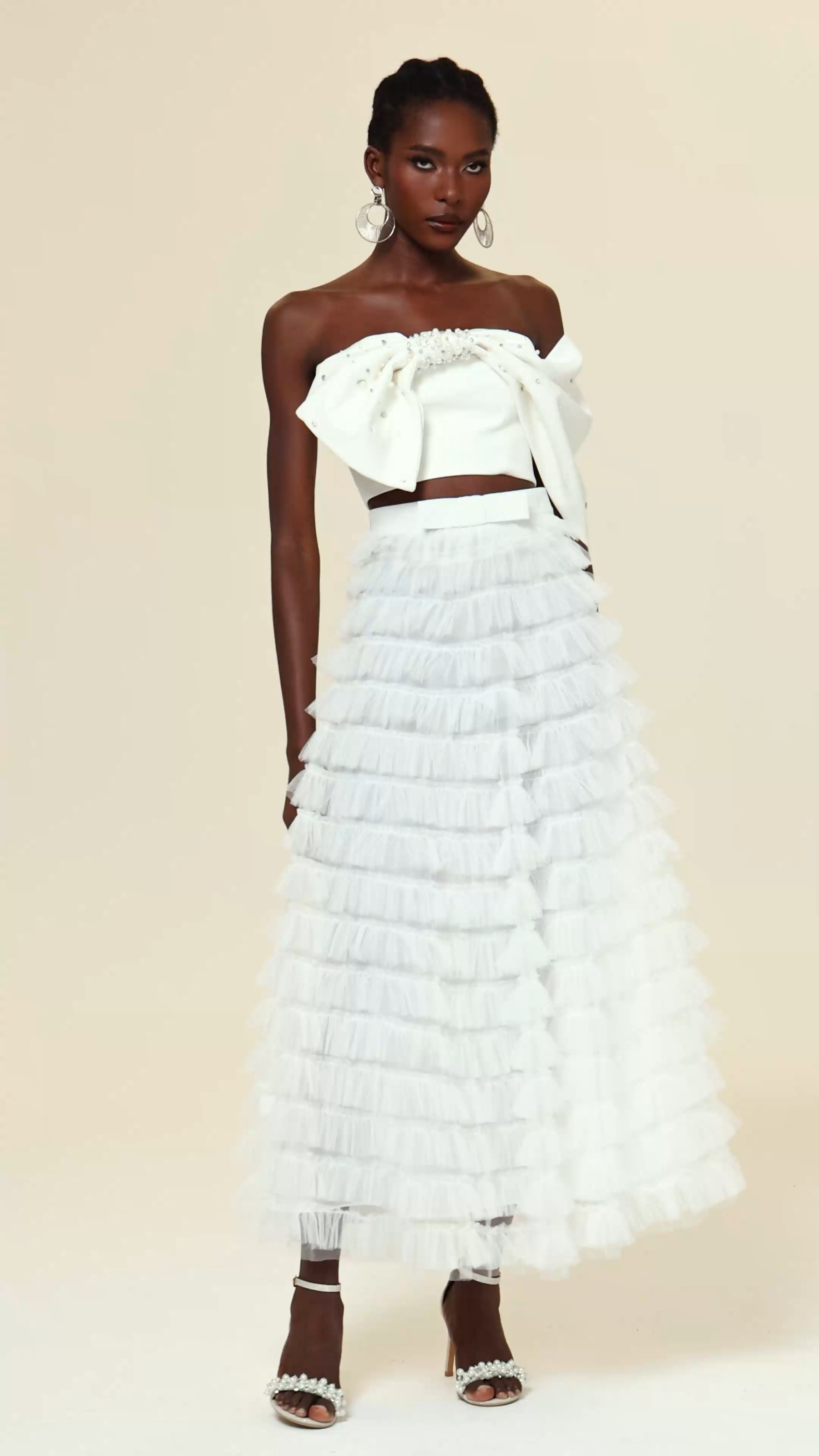 Margue Diamond Top And Skirt Two-Piece Set