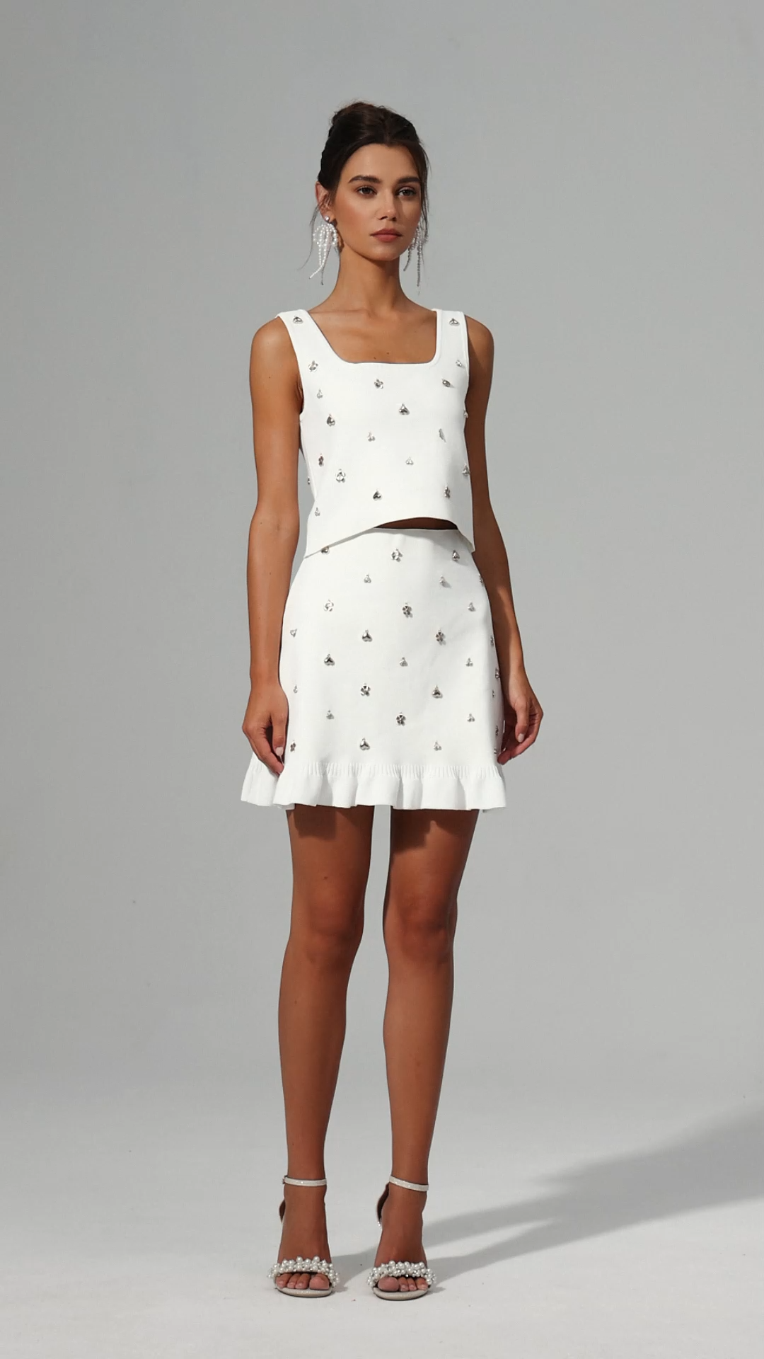 Rivka Halter Folds Top And Skirt Two-Piece Set