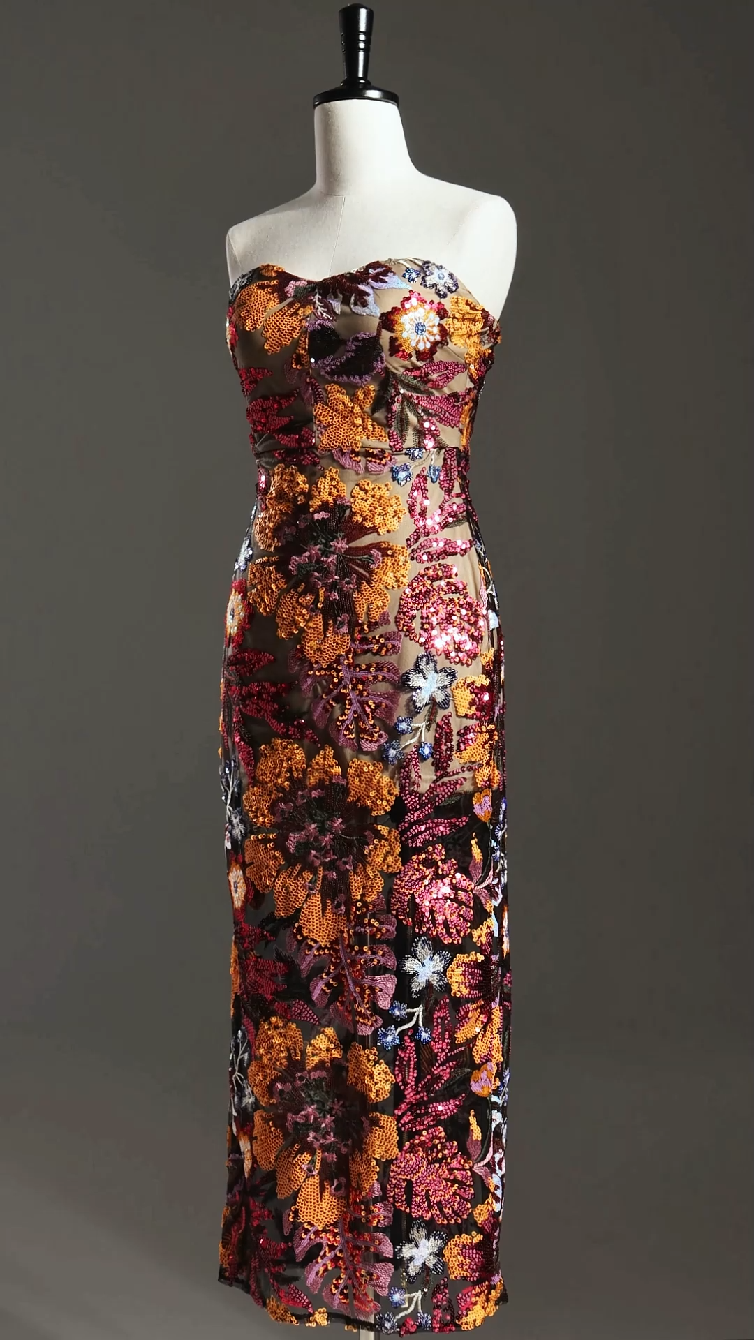 Satu Floral Glitter Maxi Dress