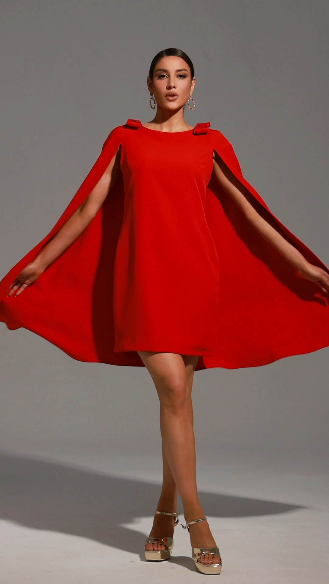 Ierra Shawl Bow Mini Dress