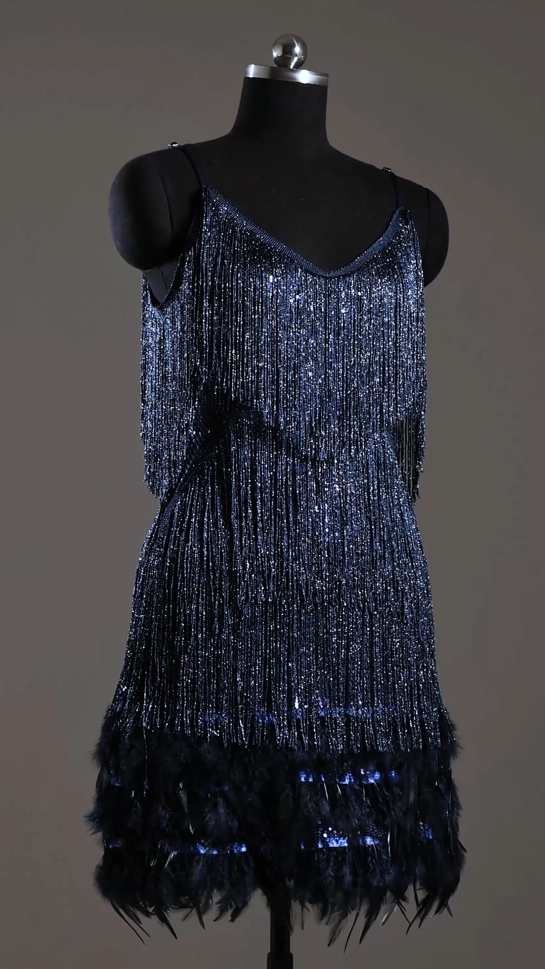 Kamo Sequin Fringes Mini Dress