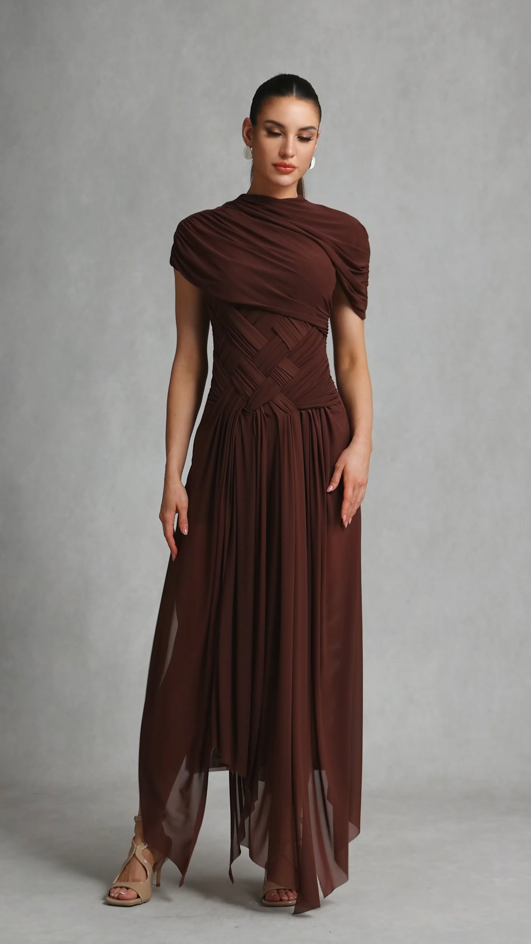 Hayden Braided Tulle Maxi Dress