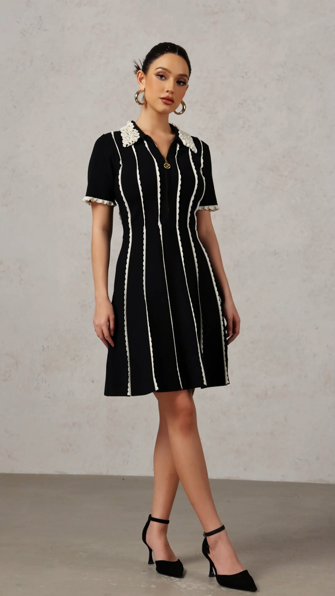 Porsha Short Sleeves Mini Dress