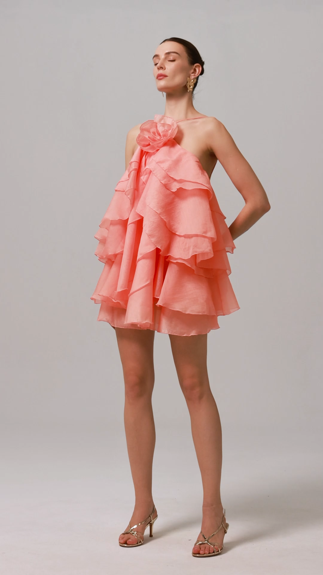 Tata Sleeveless Flower Floral Mini Dress