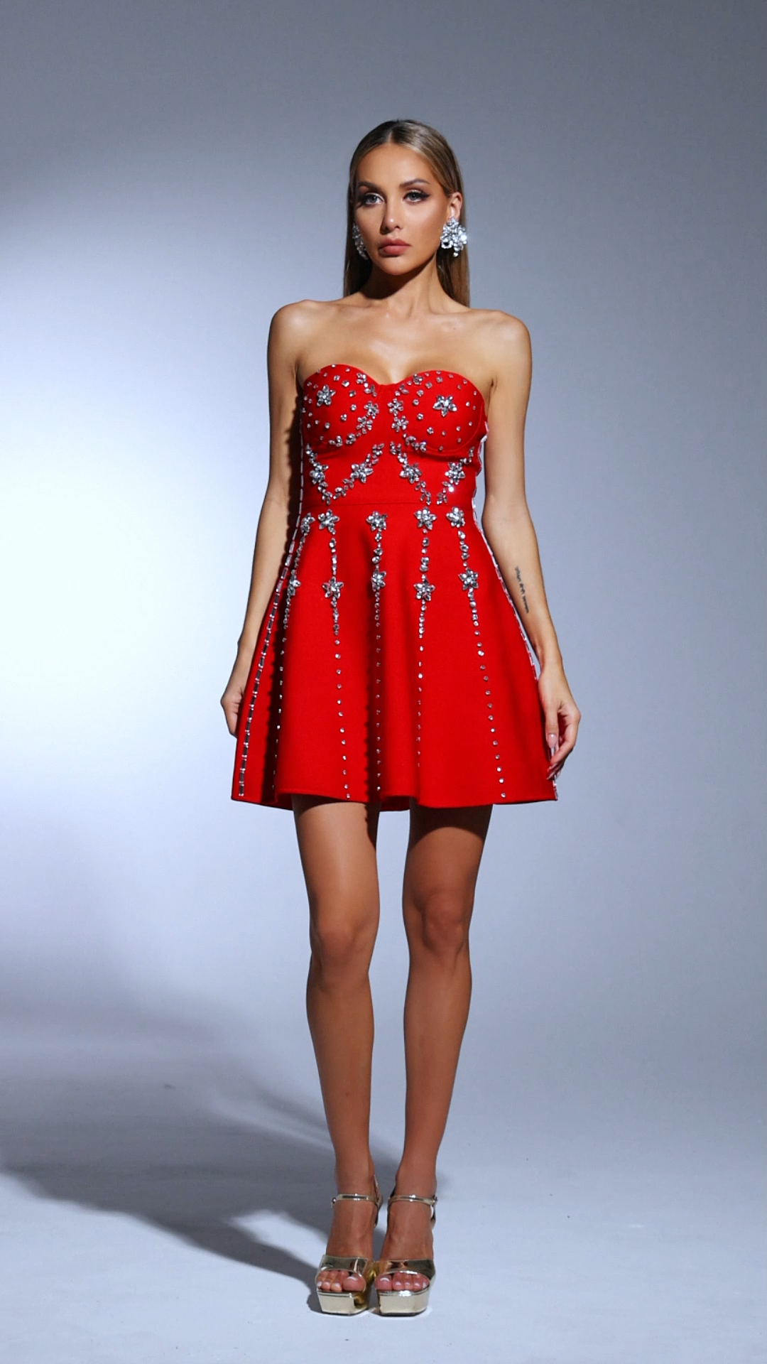 Hoshi Strapless Diamond Bandage Mini Dress