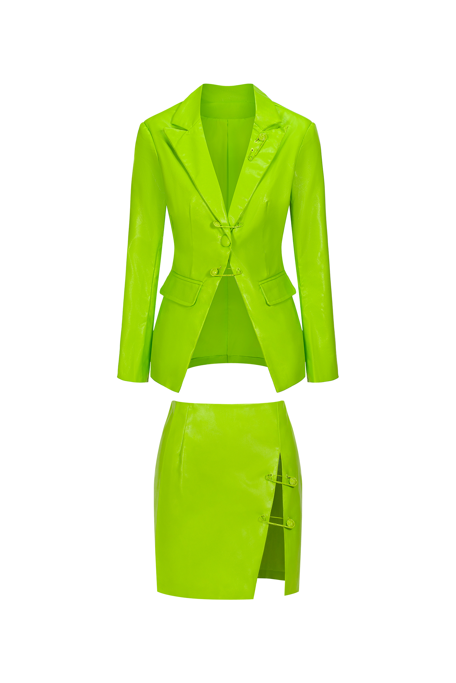 Leather Blazer Set