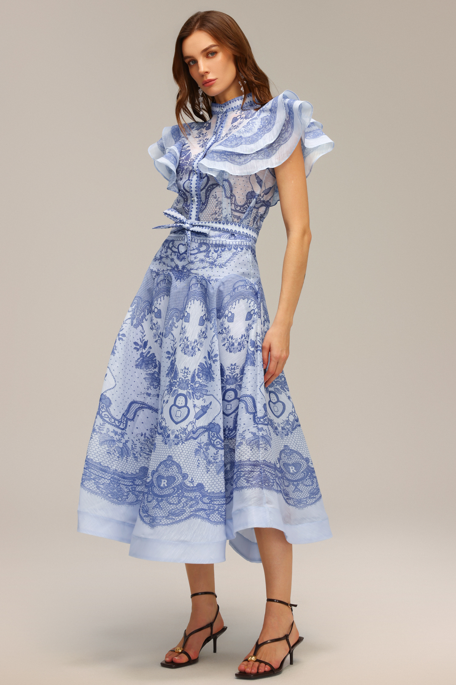 Yvette Sleeveless Floral Printed Top And Skirt Two-Piece Set