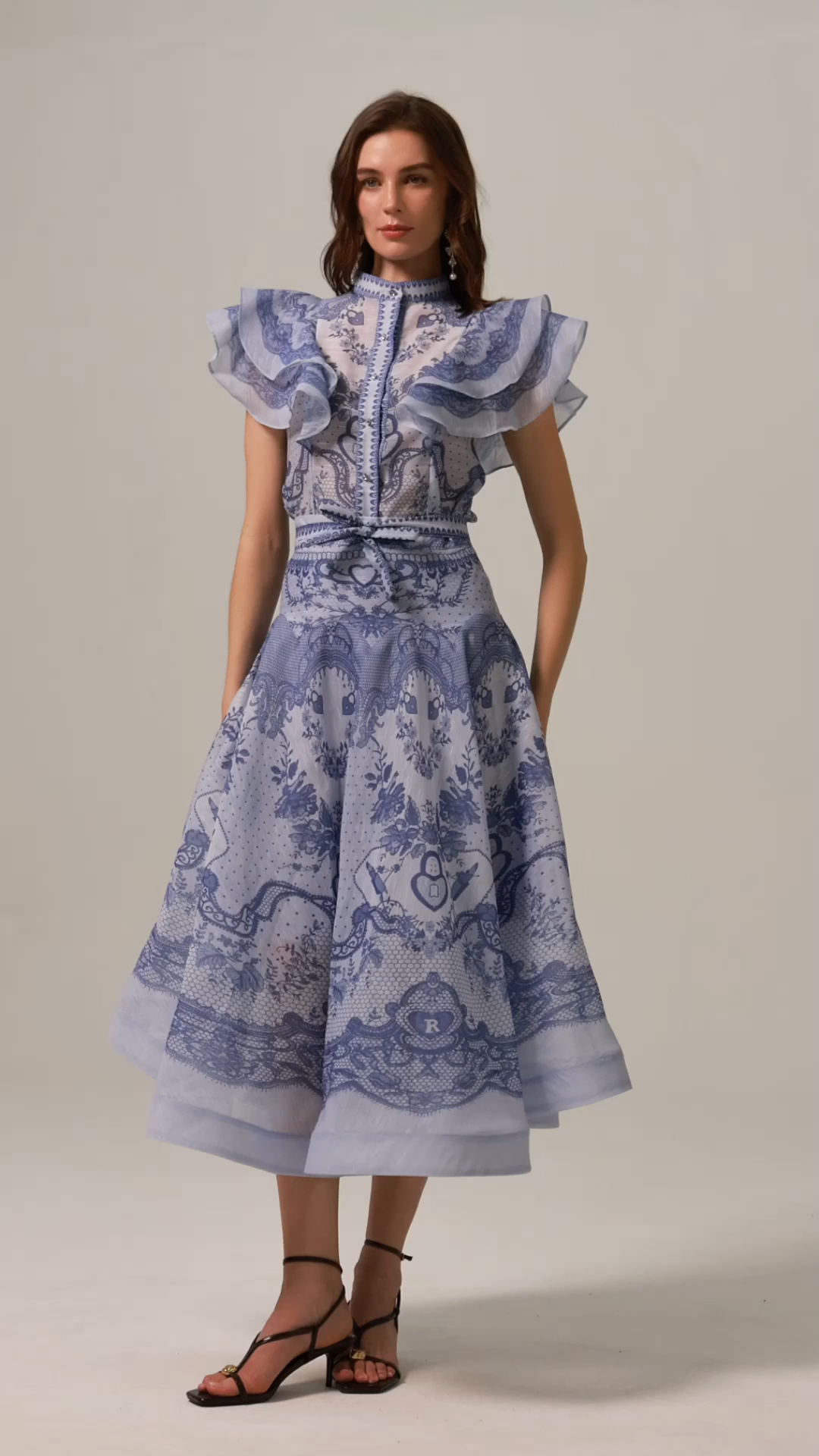 Yvette Sleeveless Floral Printed Top And Skirt Two-Piece Set