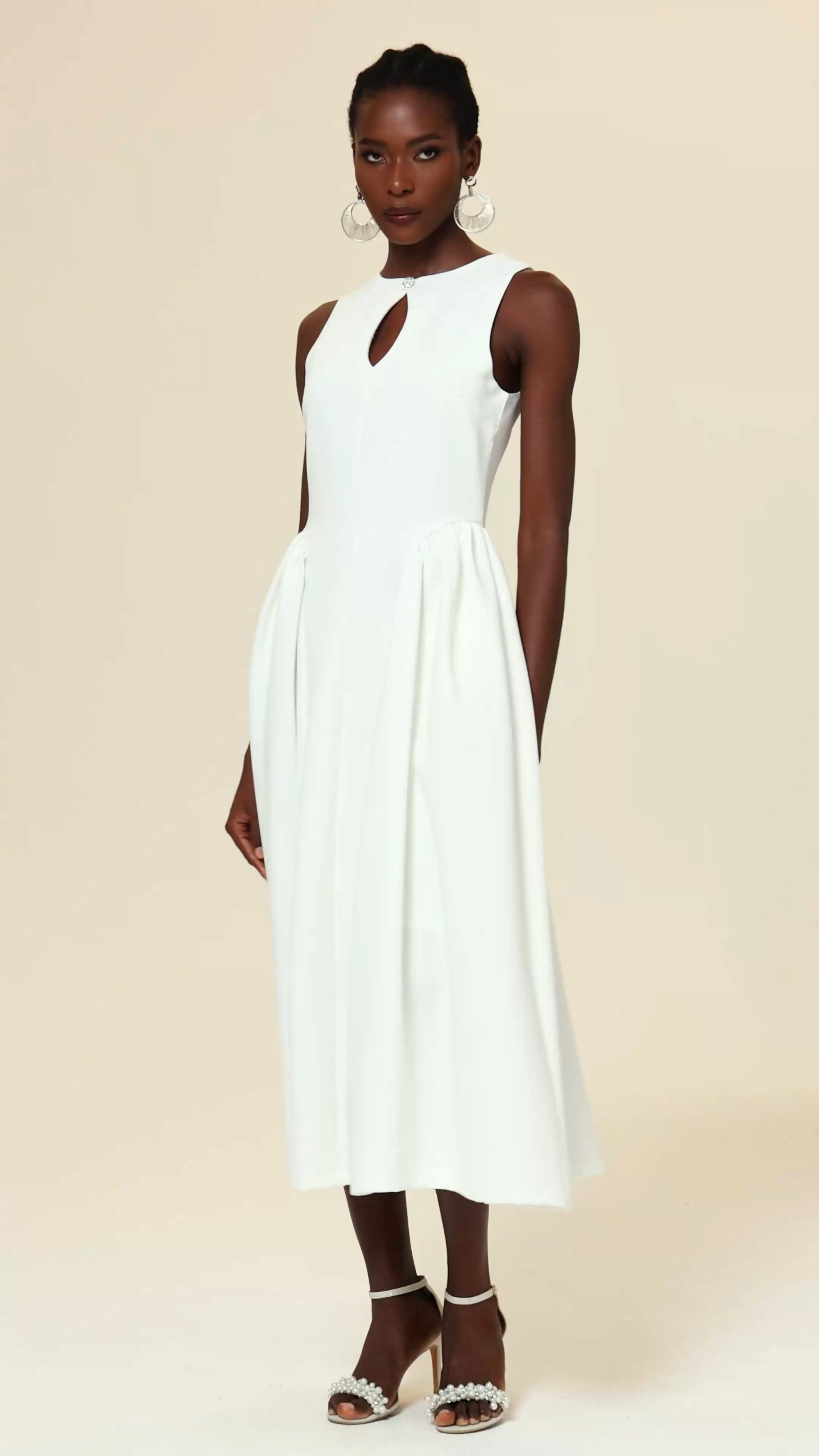 Resber Round Neck Sleeveless Maxi Dress