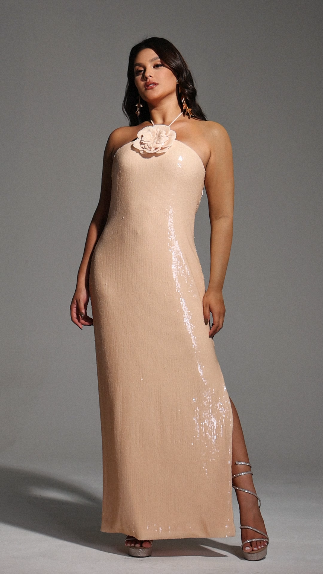 Laley Floral Halter Neck Dress