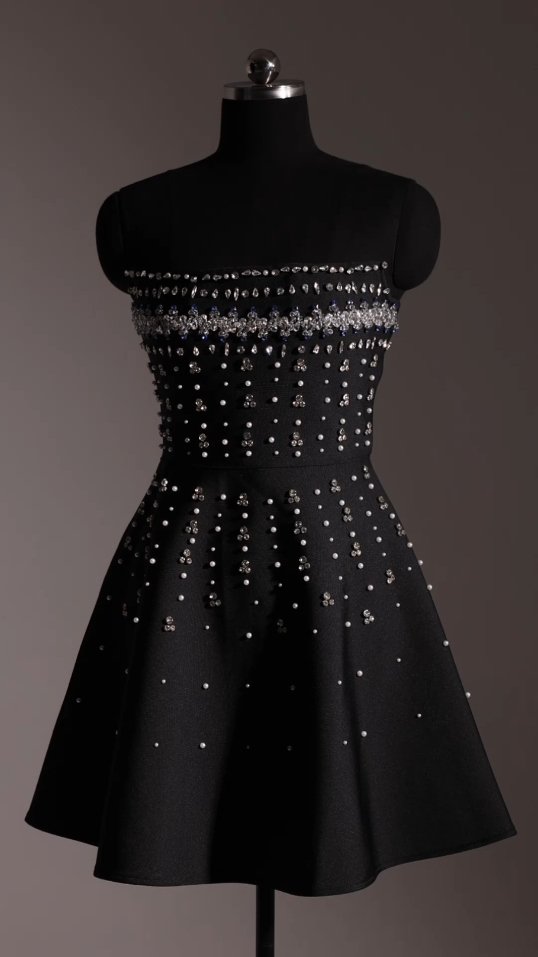 Kalic Strapless Diamond Bandage Mini Dress