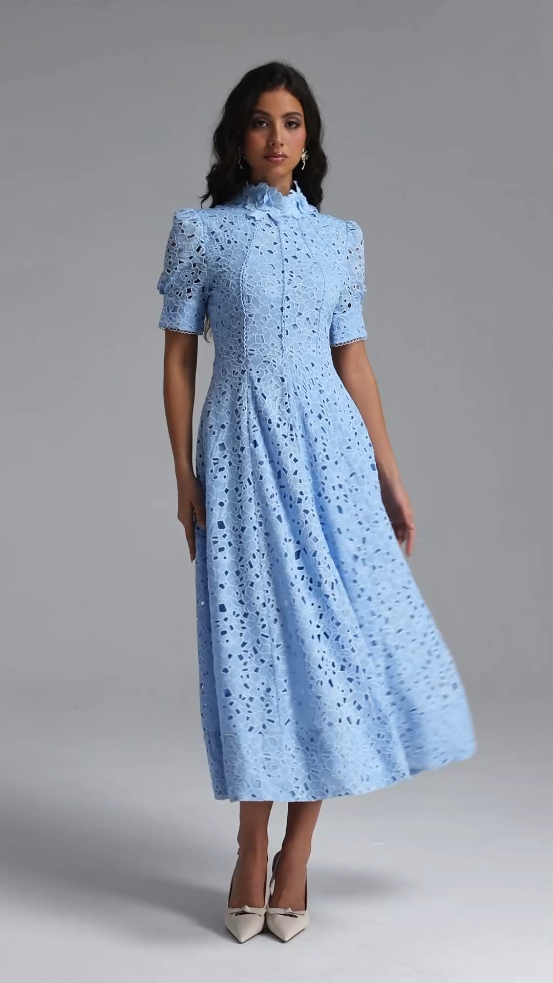Kitsu Short Sleeve Midi Dress
