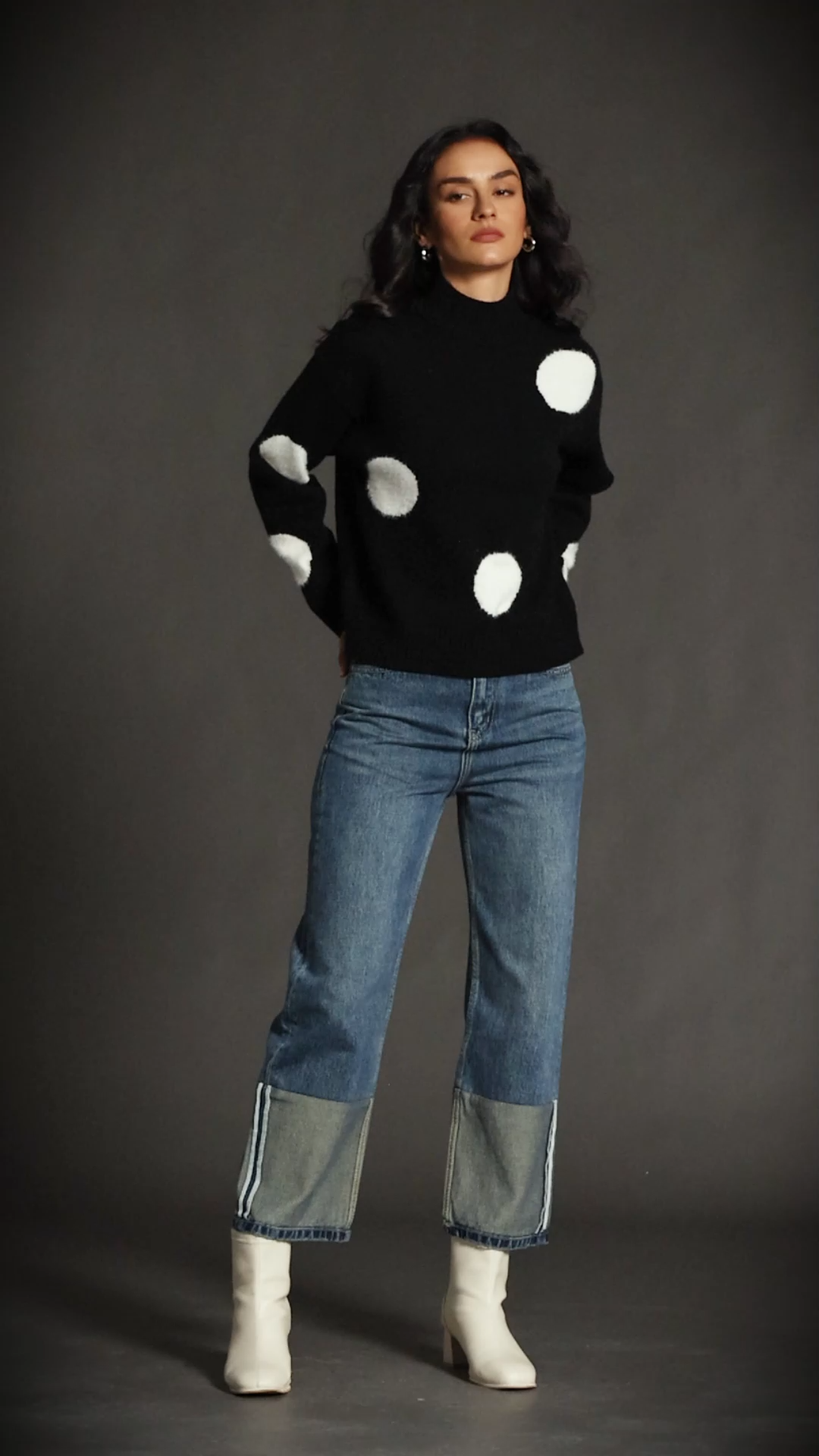 Omi High Neck Long Sleeves Top