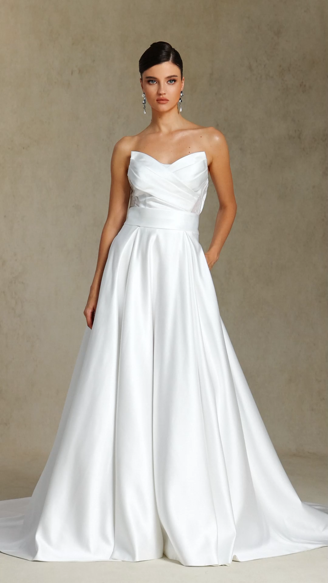 Faran Strapless maxi wedding dress