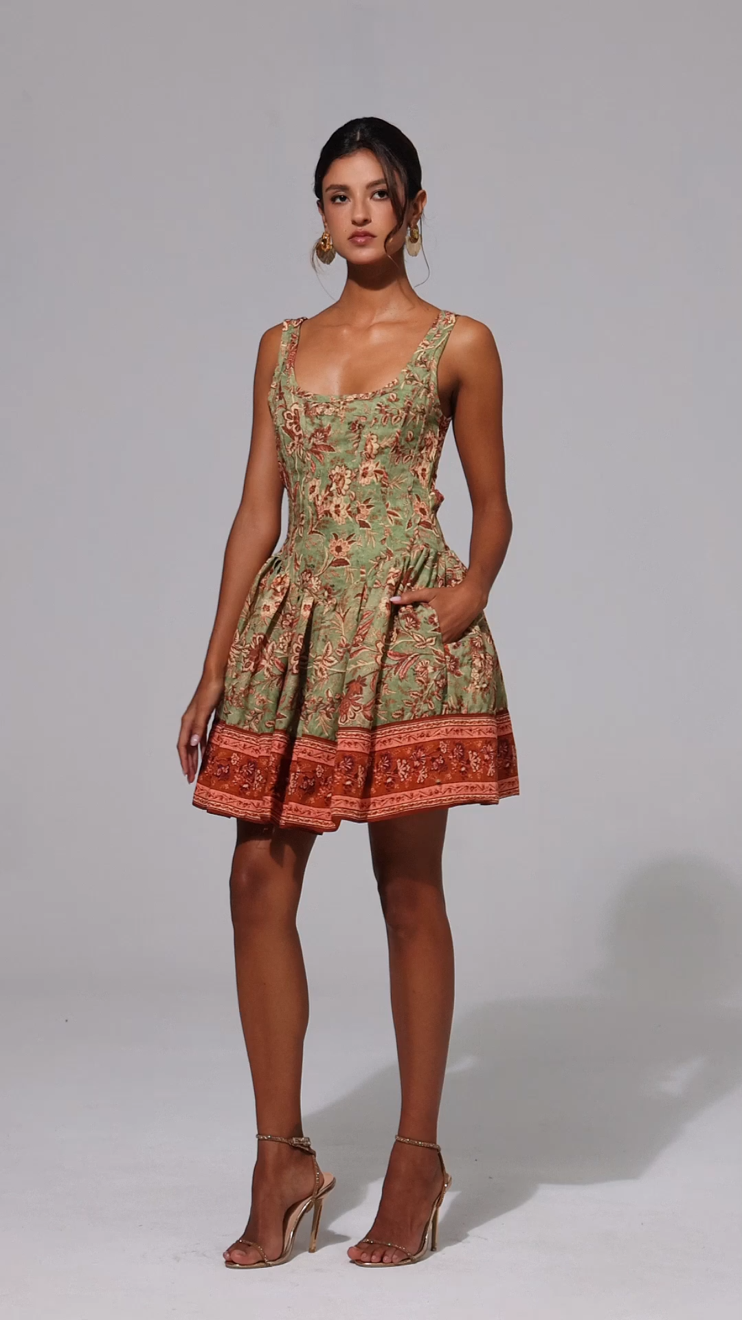 Kaylee Halter Floral Printed Mini Dress