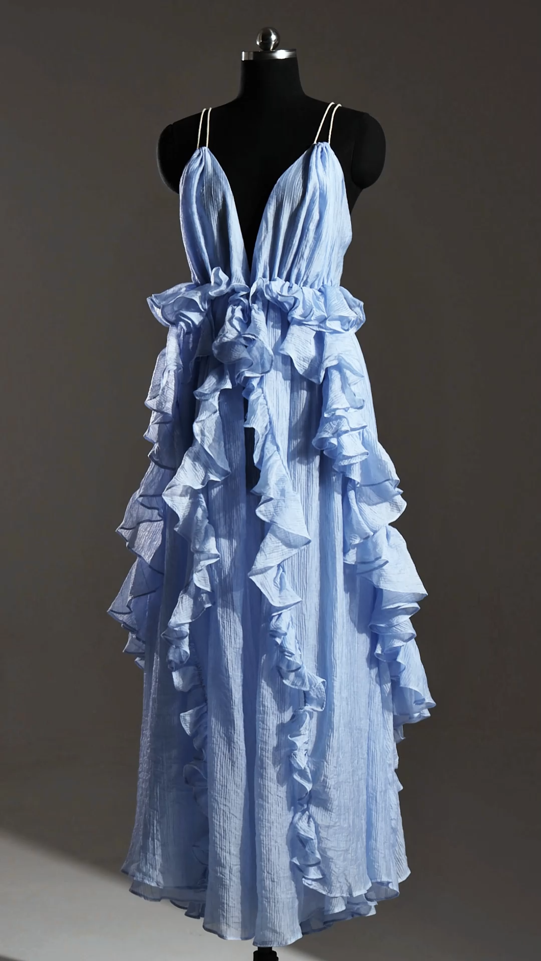 Quincy Sleeveless Backless Folds Maxi Dress