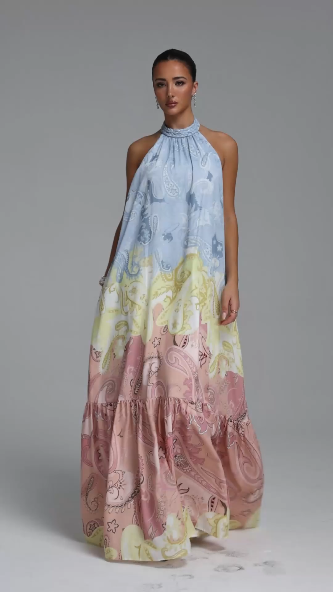 Retale Resort Flowy Sleeveless Print Woven Maxi Dress