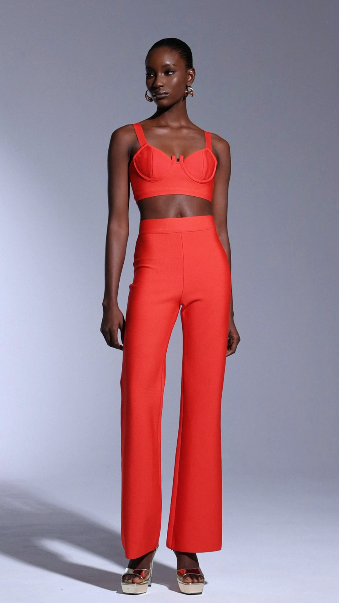 Qerly Sleeveless Bandage Maxi Tow-piece Set