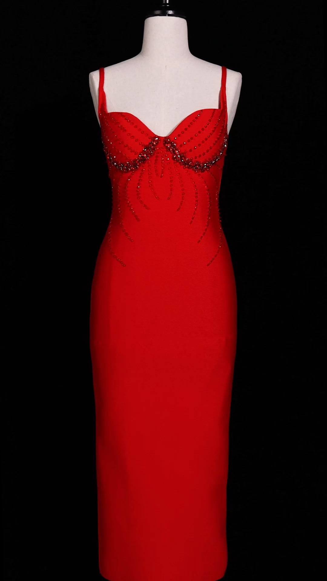 Shaha Sleeveless Diamond Bandage Maxi Dress