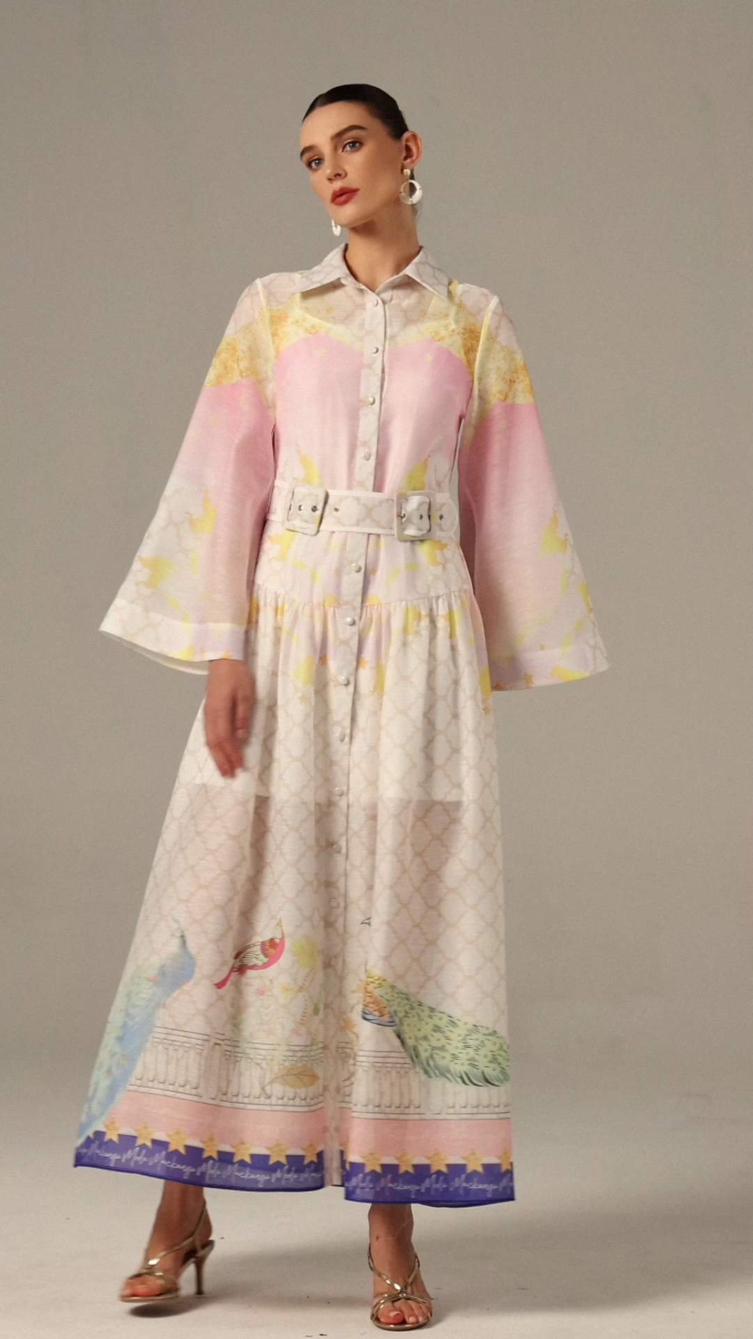 Heloise Long Sleeves Floral Printed Maxi Dress