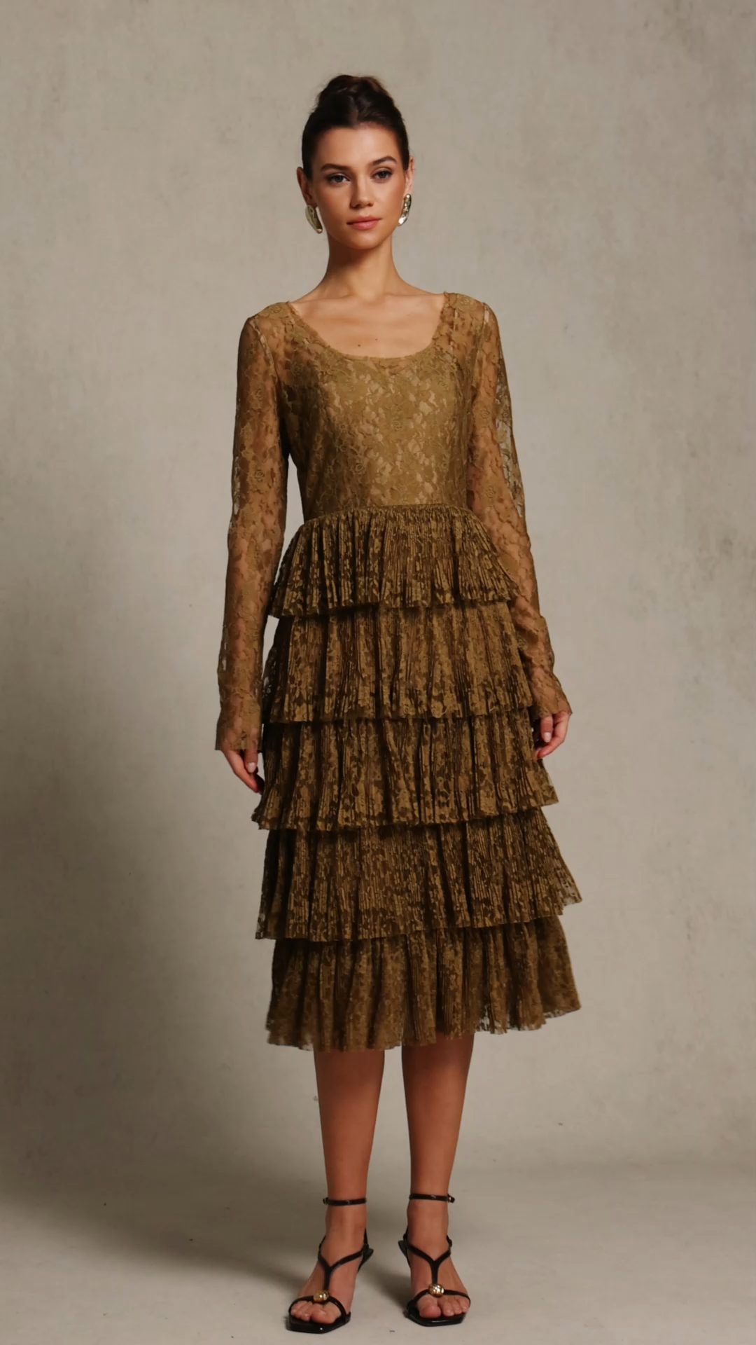 Hella Long Sleeves Lace Maxi Dress