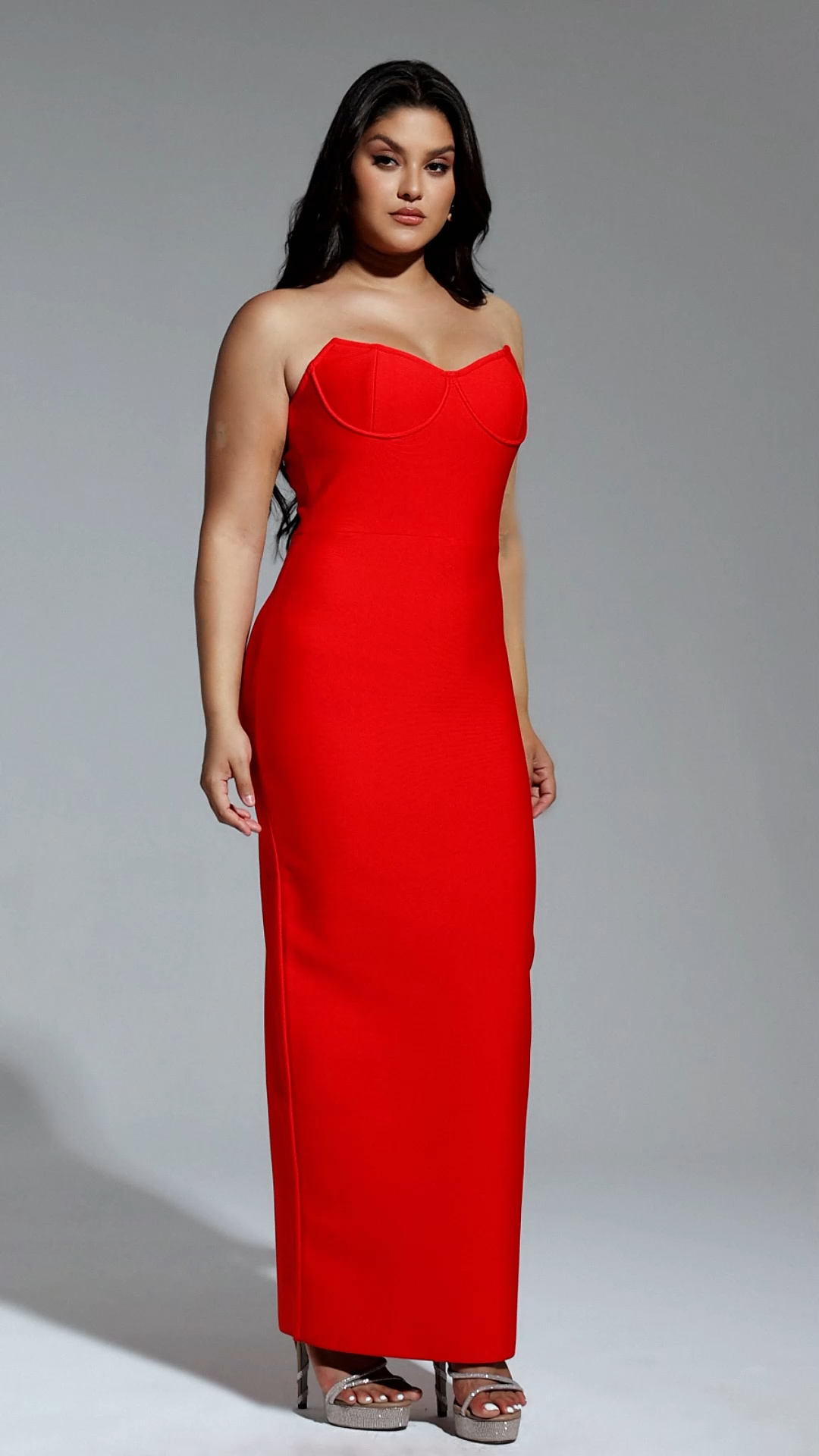 Dotte Maxi Bandage Dress - Red