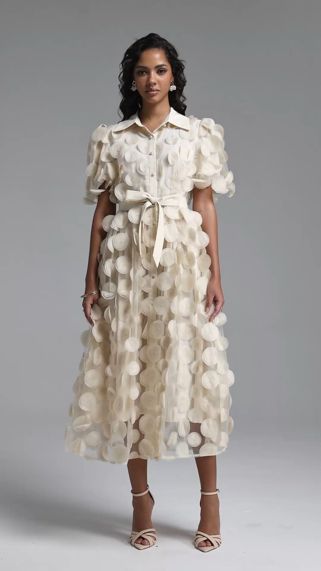 Terri Resort Flowy Short Sleeve Woven Maxi Dress
