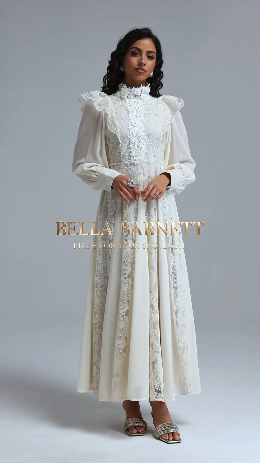 Qerly Resort Flowy Long Sleeve Ruffle Floral Woven Maxi Dress