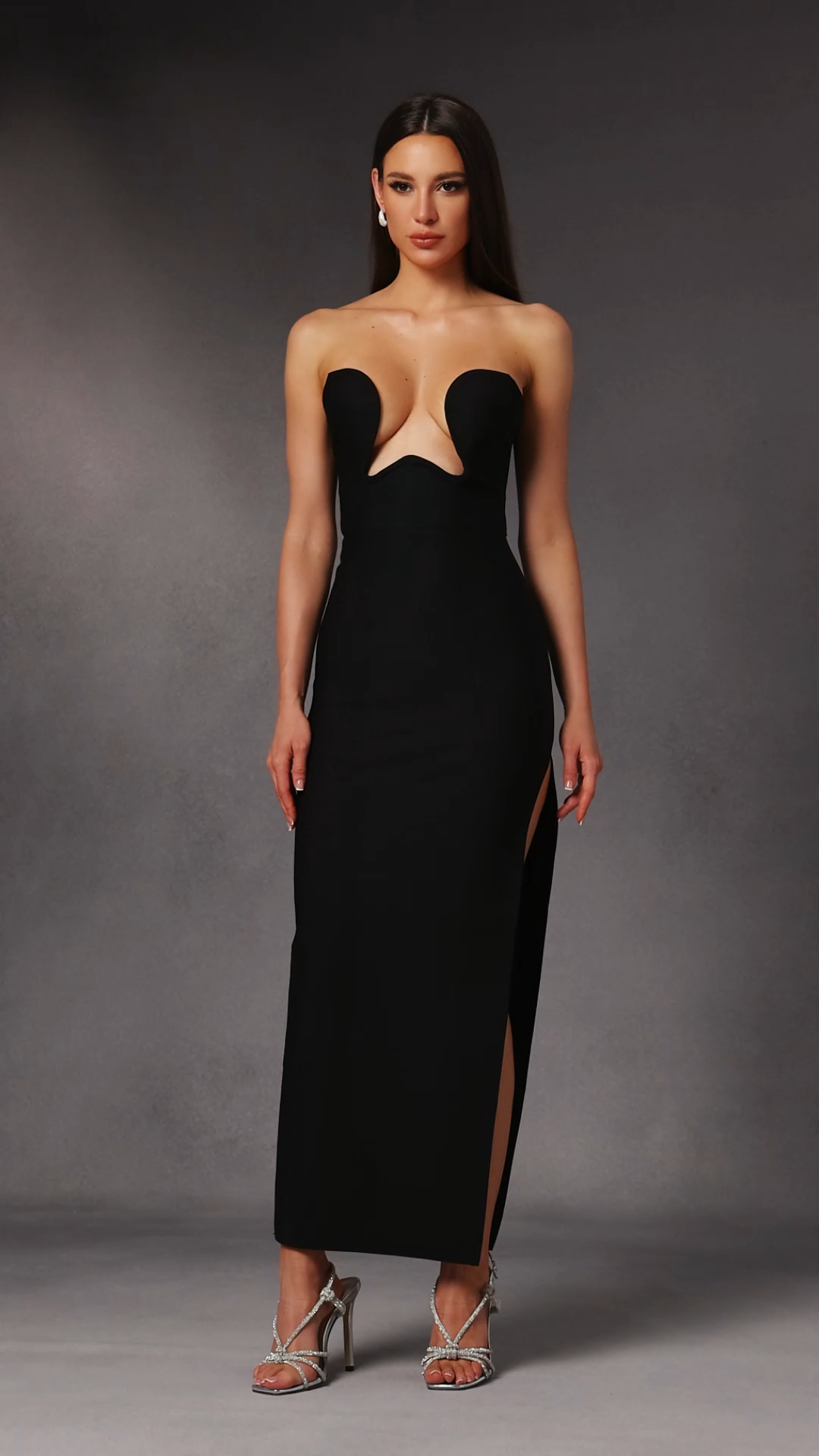 Lennon Sleeveless Slit Bandage Maxi Dress