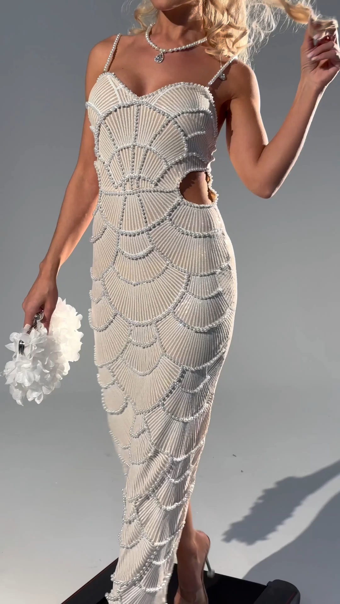 Teresa Pearl Sequin Midi Dress