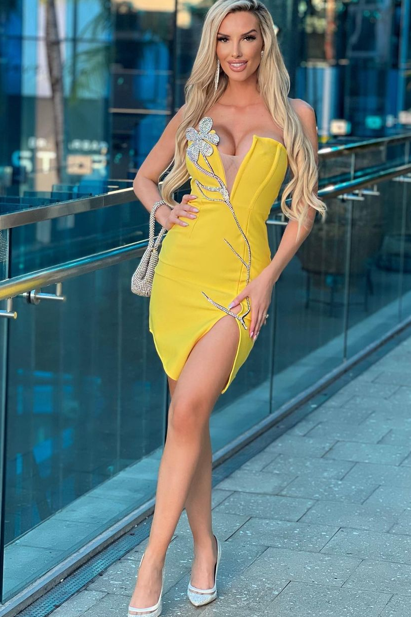 vsuppastar-Bristol Diamonate Mini Bandage Dress