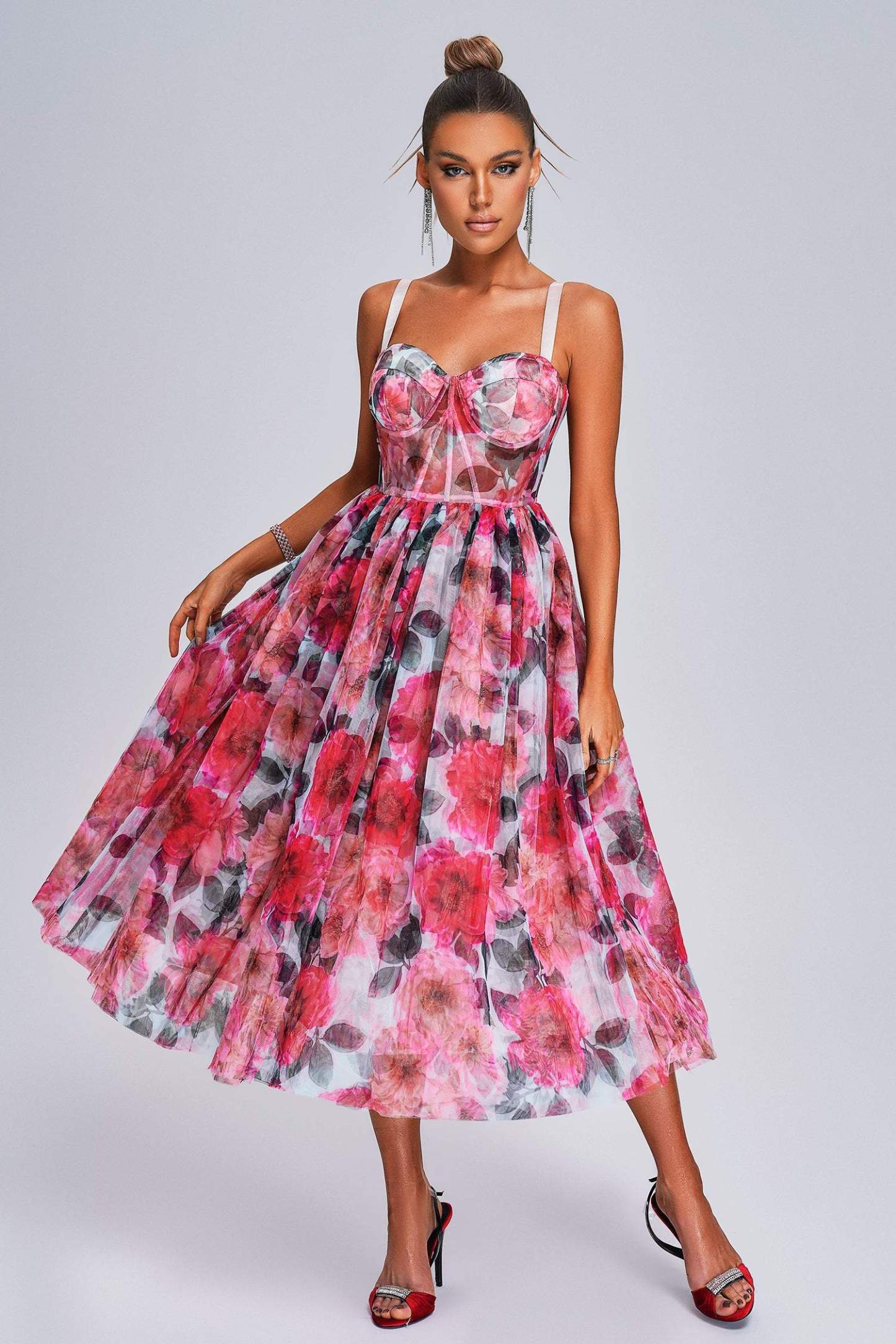 Sareza Floral Midi Dress