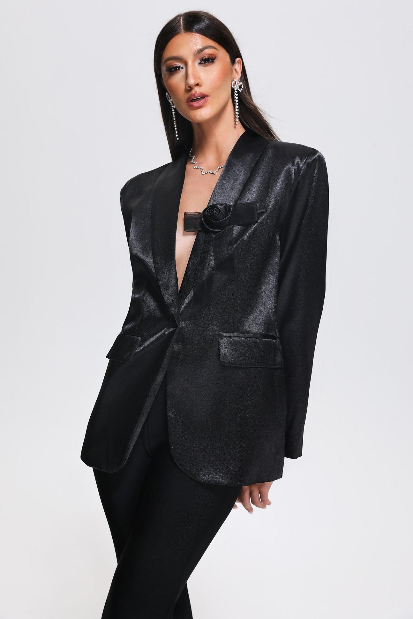 Omisa Satin Blazer - Bellabarnett