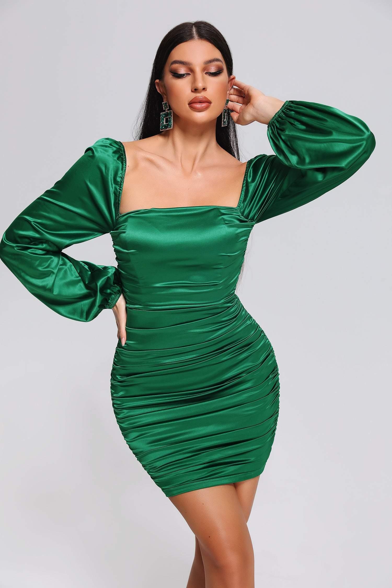 Wedasa Satin Mini Dress - Bellabarnett