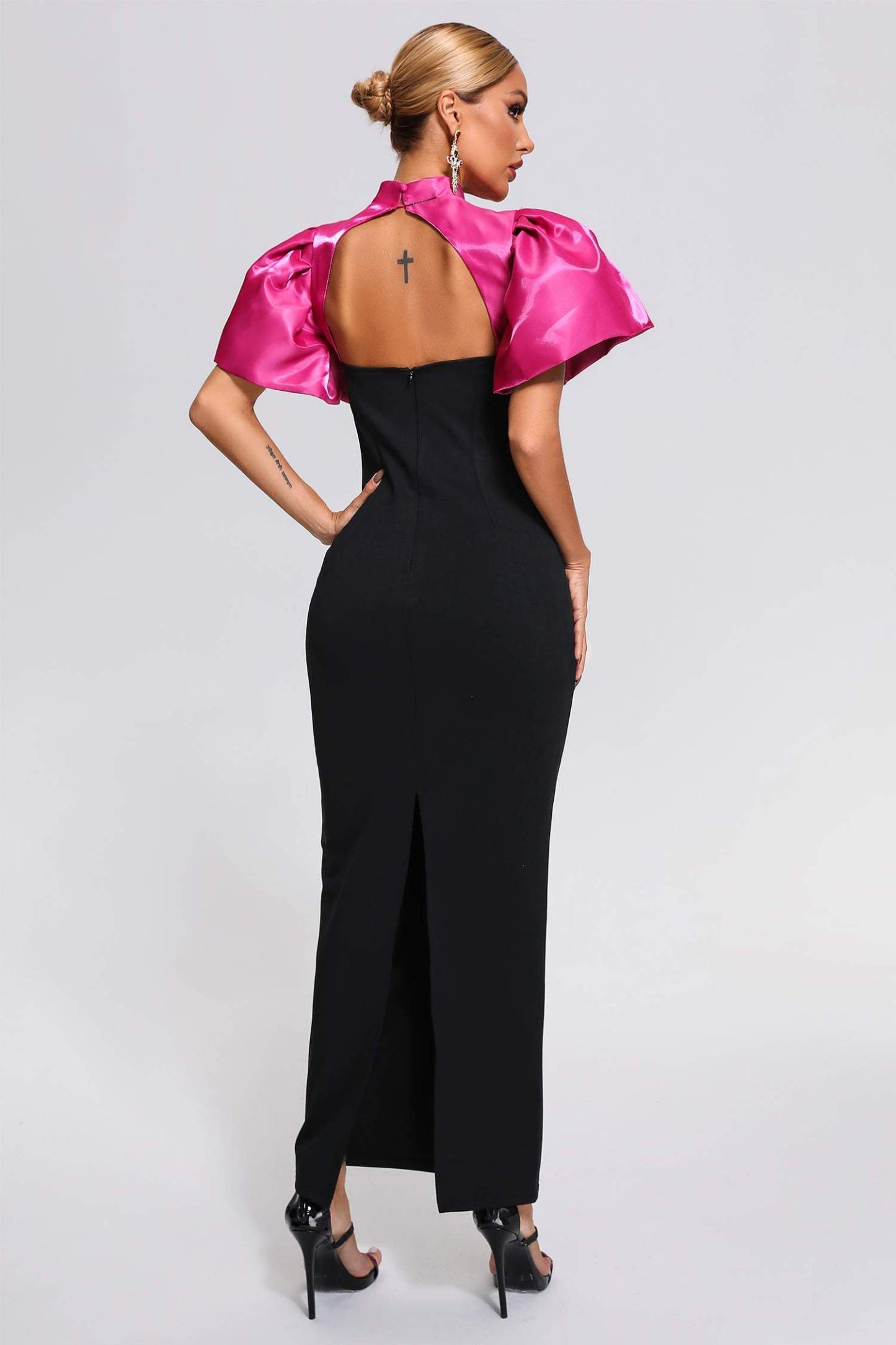Olpa Puff Sleeve Maxi Dress