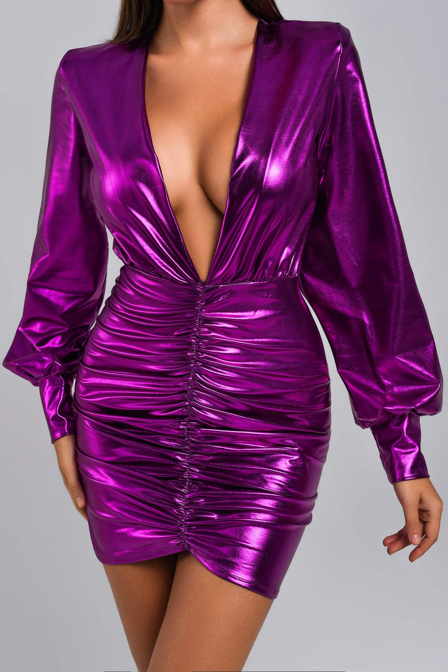 Micaela Ruched Mini Dress