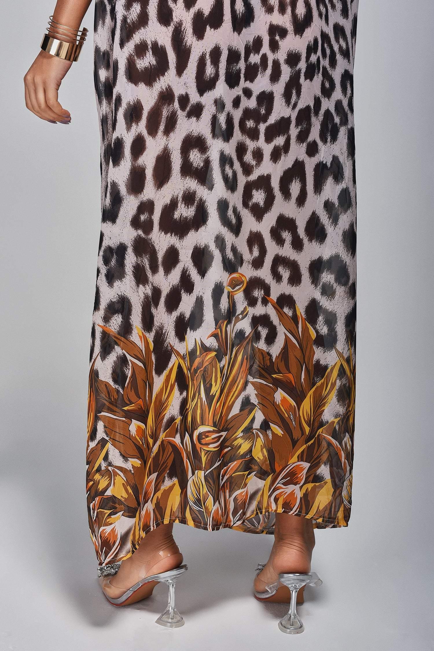 Aoife Leopard Beach Cover - Bellabarnett