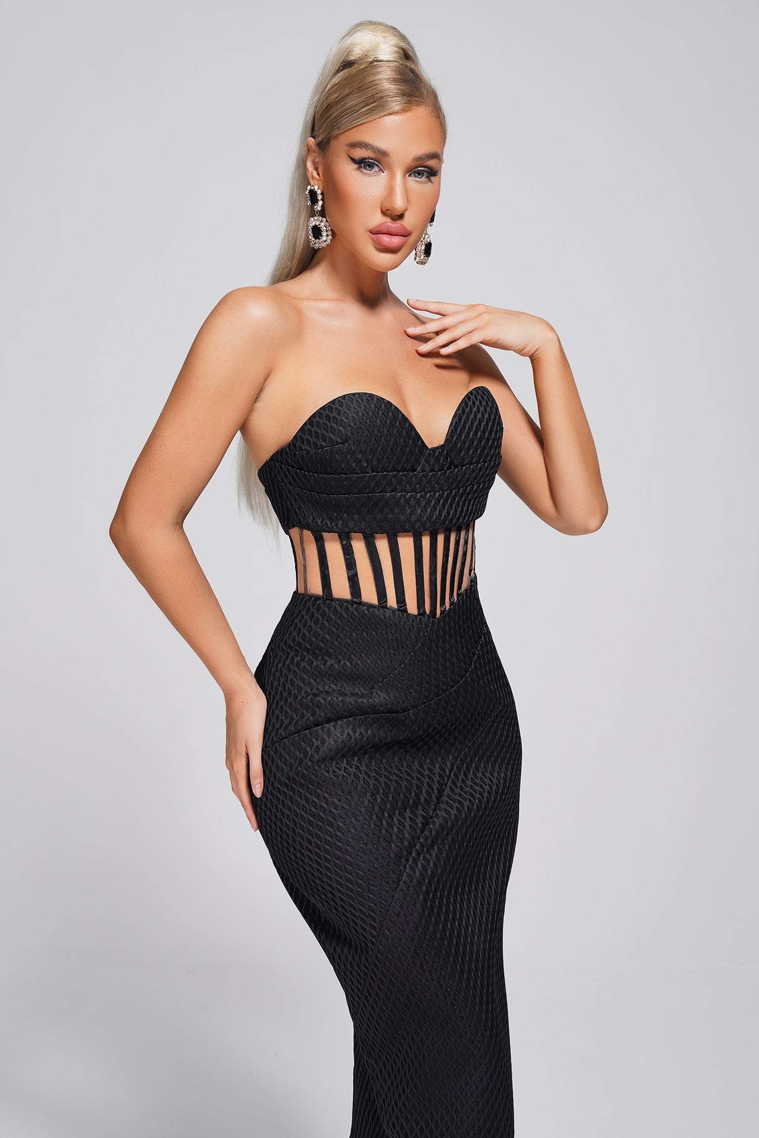 Cekera Corset Midi Dress